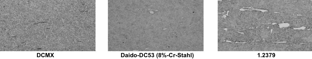 Microstructure of matrix cold work tool steel DCMX