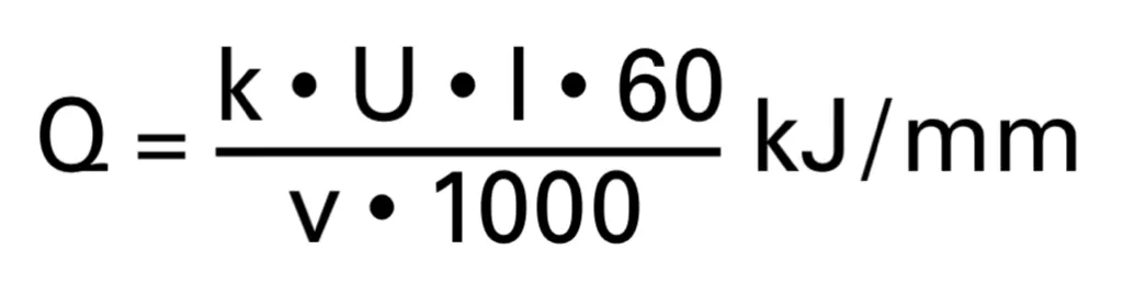 Heat input calculation formula for Hardox 450